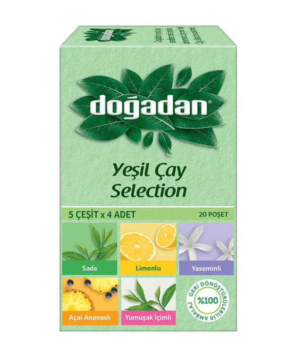 Dogadan Green Tea Selection 5 Different Flavors